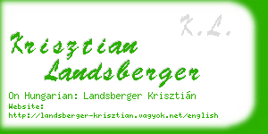 krisztian landsberger business card